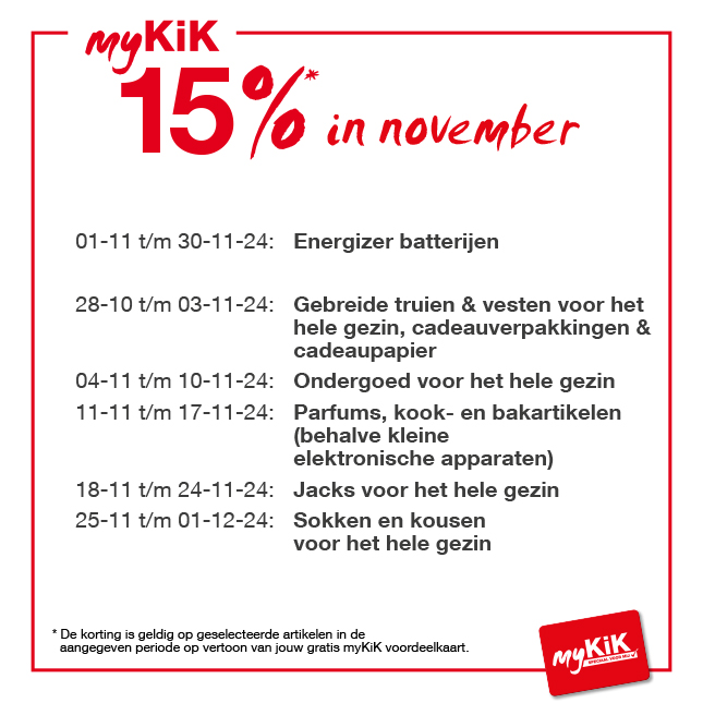 Bespaar nu nog meer met myKiK - elke week nieuwe speciale prijzen